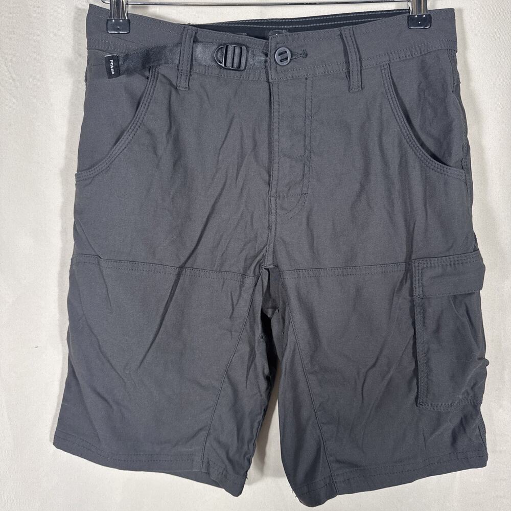 Prana Stretch Zion Cargo Shorts Mens 28 Belt Gay Hiking Utility Gorpcore Nature